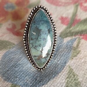 Elegant Silver and Blue Ring